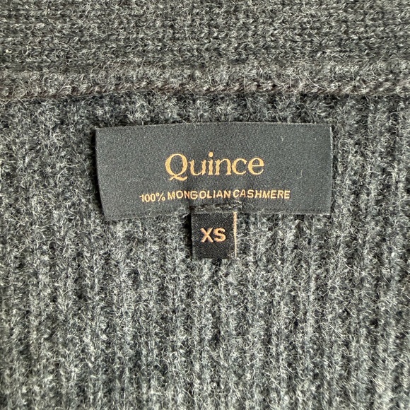 Quince Mongolian Cashmere Cardigan XS Gray - Picture 8 of 10